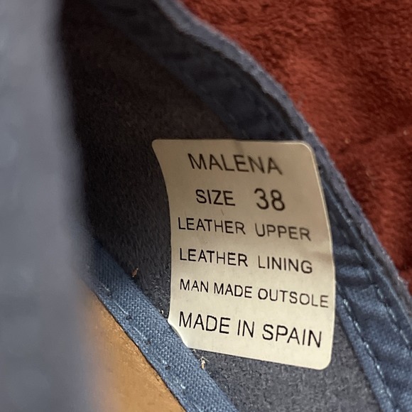 NIB Miz Mooz Women's Malena Wedge Sandals Ocean Blue Leather Women 38 Spain NEW - Picture 15 of 16